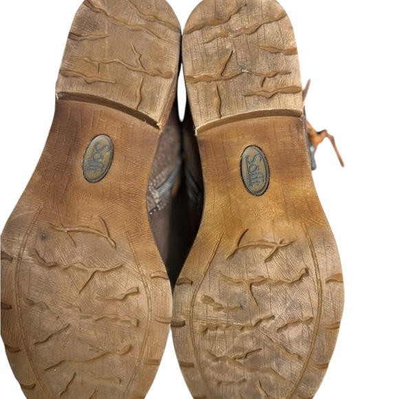 Sofft Baywood Ankle Boots Womens 7M Brown Tan Leather Buckle Moto Straps Zip Up - Picture 14 of 16